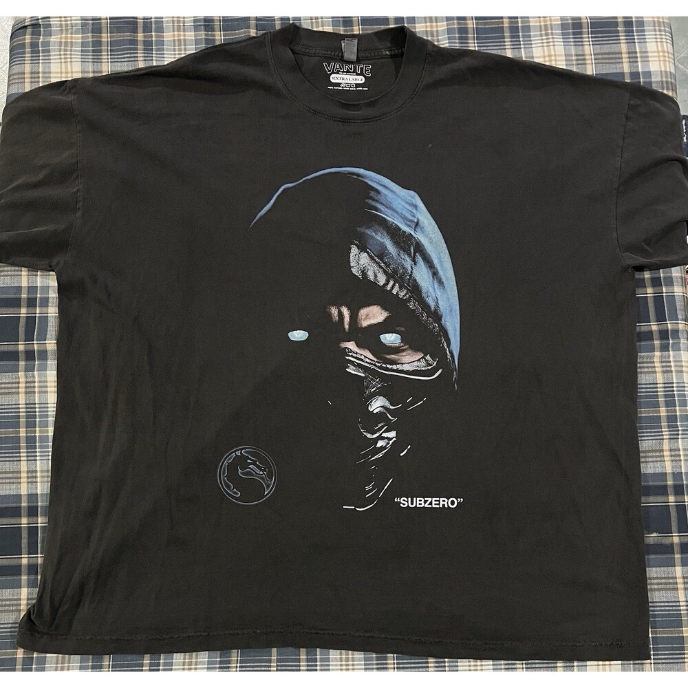 Mortal Kombat AOP Vante Tees Sub-Zero Shirt Size XXXL 3XL